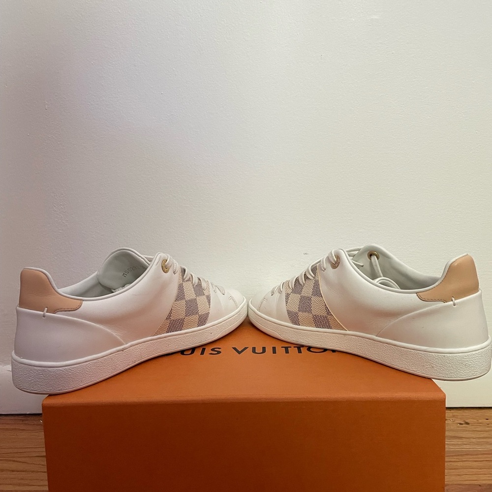 Louis Vuitton White and Tan Women’s  Sneakers - Picture 2 of 7
